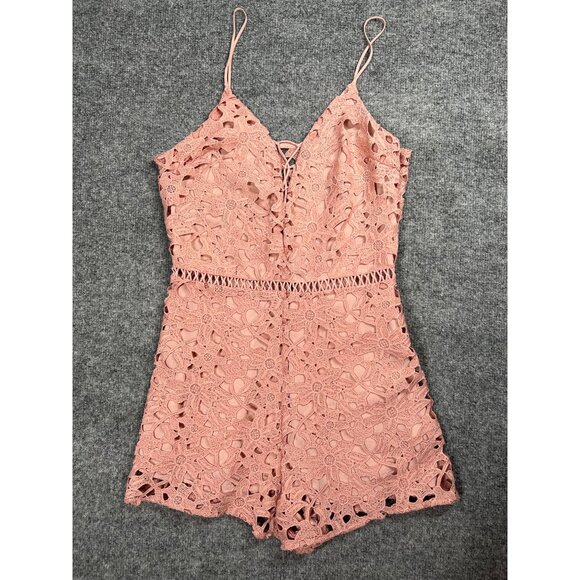 Kendall & Kylie Lace Romper In Blush Pink Size S - Picture 1 of 6
